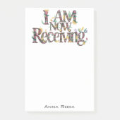 *~* Bloemen 13 IK ONTVANG NU AP85 Manifesting Post-it® Notes (Voorkant)