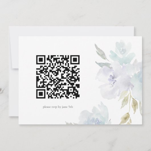 Bloemen 15e Verjaardag Quinceañera QR Code Kaart (Achterkant)
