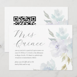  Bloemen 15e Verjaardag Quinceañera QR Code Kaart