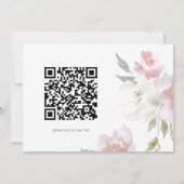 Bloemen 15e Verjaardag Quinceañera QR Code Kaart (Achterkant)