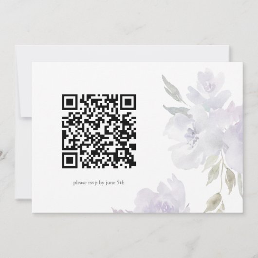 Bloemen 15e Verjaardag Quinceañera QR Code Kaart (Achterkant)