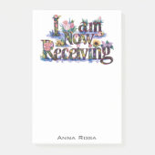 *~* Bloemen 16 IK ONTVANG NU AP85 Manifesting Post-it® Notes (Voorkant)