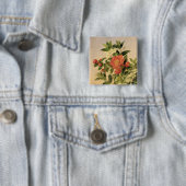 Bloemen, 1835 vierkante button 5,1 cm (In situ)