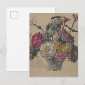 Bloemen | 1843 briefkaart (Voorkant / Achterkant)
