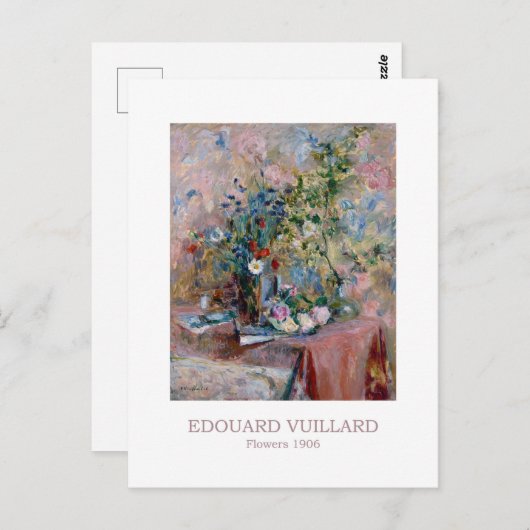 Bloemen 1906 door Edouard Vuillard Briefkaart (Voorkant / Achterkant)