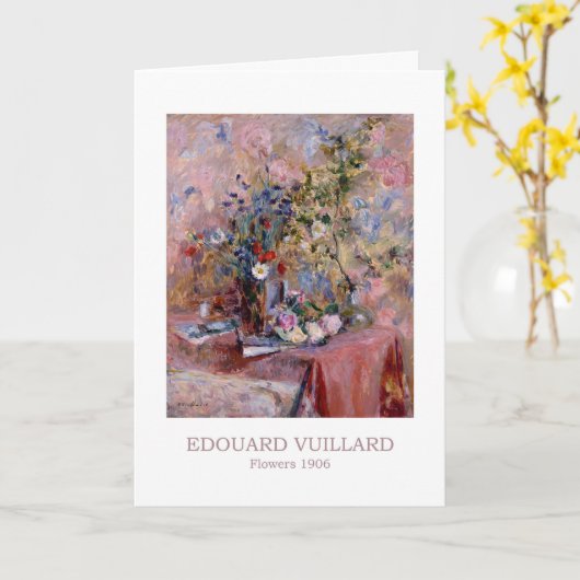 Bloemen 1906 door Edouard Vuillard Gelukkige verja Kaart (Gele Bloem)