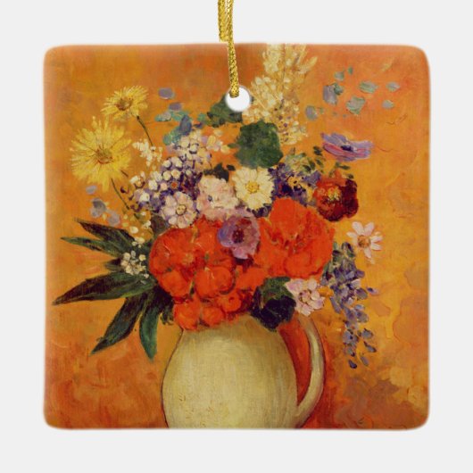 Bloemen 1910 keramisch ornament (Voorkant)