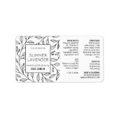  Bloemen 1 OZ Skincare Dropper Flesetiket Etiket (Voorkant)