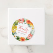 Bloemen 1e Luau Verjaardag Bedankjes Labels (In situ)