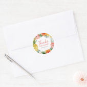 Bloemen 1e Luau Verjaardag Ronde Sticker (Envelop)