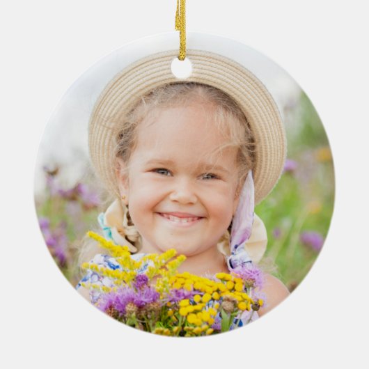 Bloemen 1e verjaardag Custom One Fairy Prinses Keramisch Ornament (Achterkant)