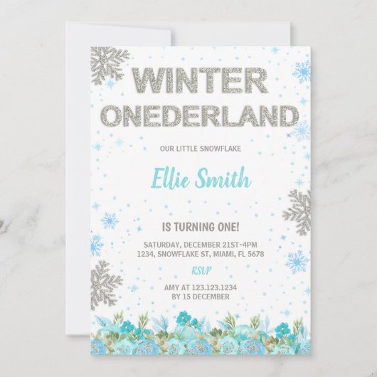 Bloemen 1e verjaardag voor meisjes kaart (Voorkant)