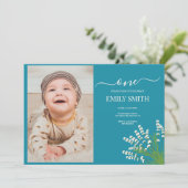 Bloemen 1e verjaardagskaart (Staand voorkant)