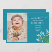 Bloemen 1e verjaardagskaart (Voorkant / Achterkant)