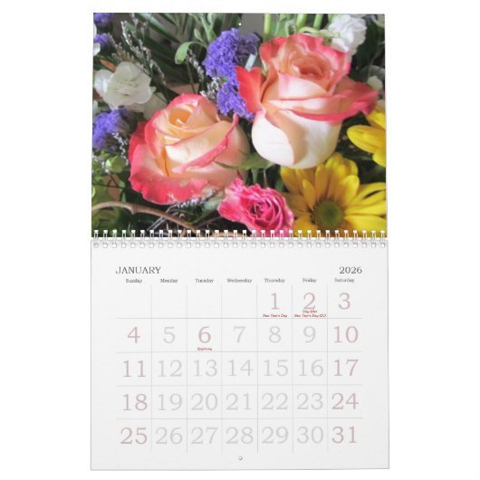 Bloemen 2025 Kalender (Jan 2026)
