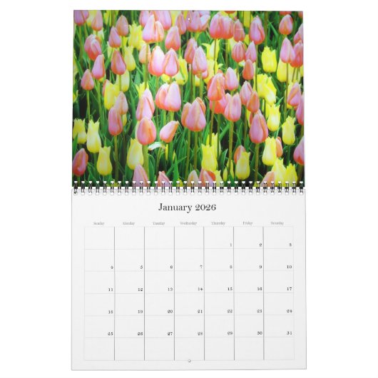 Bloemen 2026 kalender (Jan 2026)