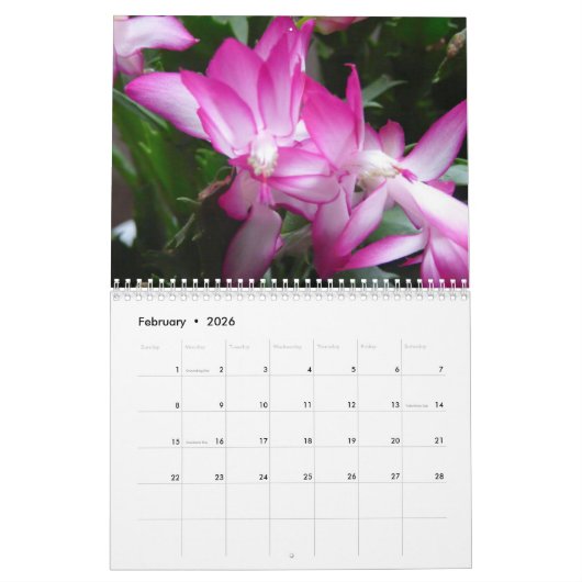 Bloemen 20XX Kalender (Feb 2026)