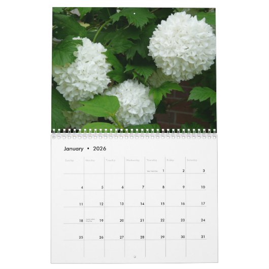 Bloemen 20XX Kalender (Jan 2026)