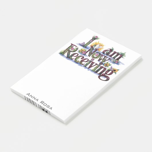 *~* Bloemen 21 IK ONTVANG NU AP85 Manifesting Post-it® Notes (Schuin)