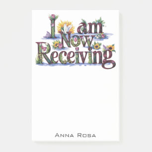 *~* Bloemen 21 IK ONTVANG NU AP85 Manifesting Post-it® Notes