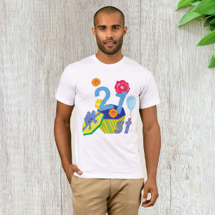 Bloemen 21e Verjaardag Mannen T-shirt