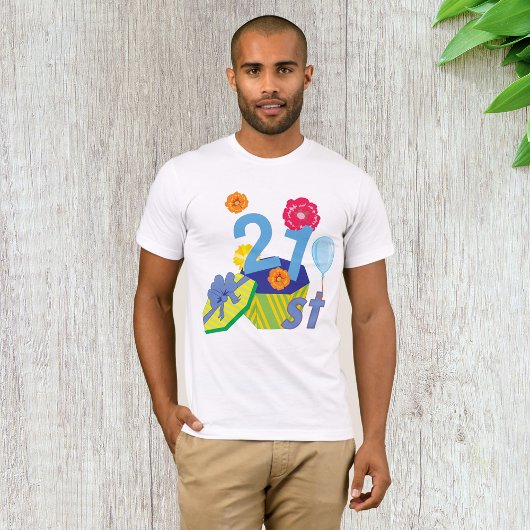 Bloemen 21e Verjaardag Mannen T-shirt