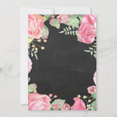 Bloemen 21e verjaardag uitnodiging Gold Glitter (Achterkant)