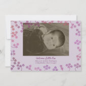 Bloemen 2 Foto Aankondiging Geboorte (Achterkant)