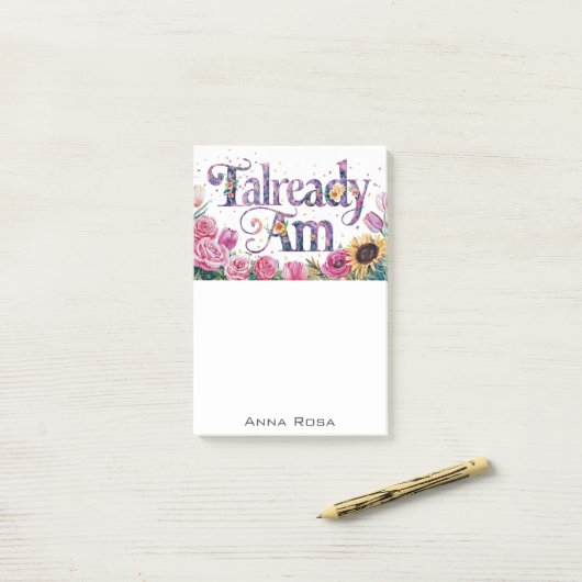 *~* Bloemen 2 REEDS AM AP85 Manifesting Post-it® Notes (Op bureau)