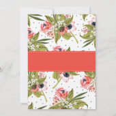 Bloemen 30e 40e 50e 60e Verjaardagsfeest Uitnodige Kaart (Achterkant)