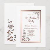  Bloemen 30ste Verjaardagsfeest Kaart (Voorkant / Achterkant)