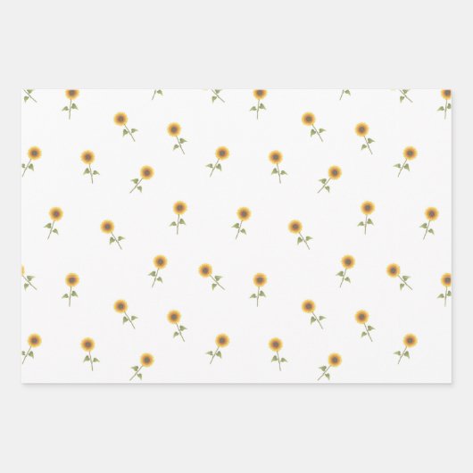 Bloemen 3 Pack Inpakpapier Vel (Voorkant 2)