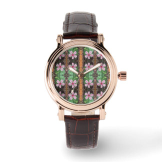 Bloemen 3D Photo-Art Patroon Tijdloze Elegantie Horloge