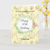 Bloemen 40e Verjaardag schoondochter Kaart (Gele Bloem)