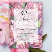 Bloemen 45e Verjaardag Uitnodiging