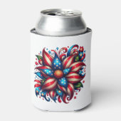 Bloemen 4 juli blikjeskoeler (Blikje Voorkant)