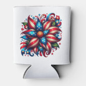 Bloemen 4 juli blikjeskoeler (Voorkant)