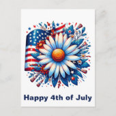 Bloemen 4 juli briefkaart (Voorkant)