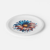 Bloemen 4 juli papieren bordje (Gekanteld)