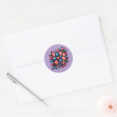Bloemen 4 juli ronde sticker (Envelop)