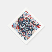 Bloemen 4 juli servet (Hoek)