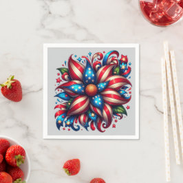 Bloemen 4 juli servet