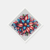 Bloemen 4 juli servet (Hoek)