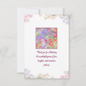 Bloemen 50e verjaardag bedankkaart 50 bloem chic (Achterkant)