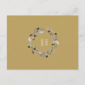 Bloemen 50ste huwelijksjubileum Save the Date Briefkaart (Achterkant)