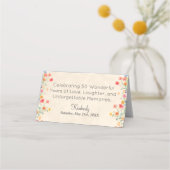 Bloemen 50ste verjaardag 50 jaar waterverf plaatskaartje (Achterkant)
