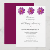 Bloemen 50ste verjaardag bruiloft kaart (Voorkant / Achterkant)