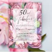  Bloemen 50ste Verjaardag Uitnodiging