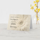  Bloemen 60e Bruiloft Jubileum Kaart (Gele Bloem)