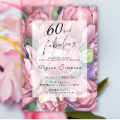 Bloemen 60ste Verjaardag Uitnodiging